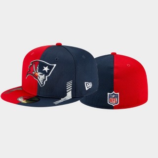 Tampa Bay Buccaneers Split Team Logo Hat - Red Navy