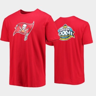 Tampa Bay Buccaneers Red Team Logo Super Bowl XXXVII T-Shirt
