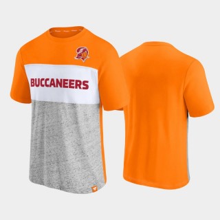 Buccaneers Orange Gray Throwback Colorblock T-Shirt