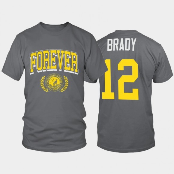 Tampa Bay Buccaneers Tom Brady Men's Gray Forever GOAT T-Shirt
