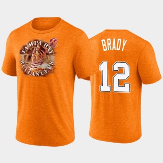 Men's Tampa Bay Buccaneers Tom Brady Heathered Orange Sporting Chance T-Shirt