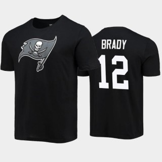 Tampa Bay Buccaneers Tom Brady Black Team Logo T-Shirt