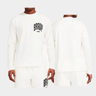 Men's Tampa Bay Buccaneers Tom Brady White Varsity Long Sleeve T-Shirt