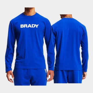 Men's Tampa Bay Buccaneers Tom Brady Blue Wordmark Long Sleeve T-Shirt