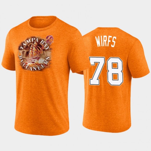 Men's Tampa Bay Buccaneers Tristan Wirfs Heathered Orange Sporting Chance T-Shirt