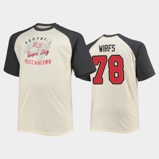 Tampa Bay Buccaneers Tristan Wirfs White Vintage Name Number Raglan T-Shirt