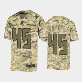 Youth Buccaneers Devin White Green Salute to Service Game Jersey