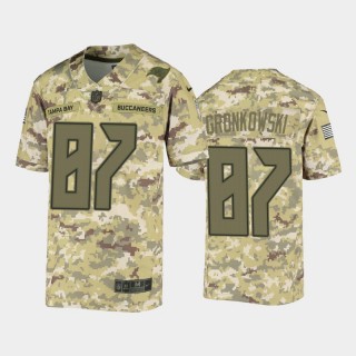 Youth Buccaneers Rob Gronkowski Green Salute to Service Game Jersey
