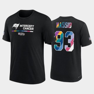 Men's Carl Nassib Buccaneers Black 2022 NFL Crucial Catch Performance T-Shirt