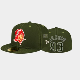 Tampa Bay Buccaneers Carl Nassib Team Logo 59FIFTY Fitted Hat - Olive