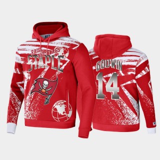 Tampa Bay Buccaneers Chris Godwin Red All Over Print Pullover Hoodie