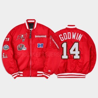 Tampa Bay Buccaneers Chris Godwin Alpha Industries MA-1 Bomber Jacket - Red