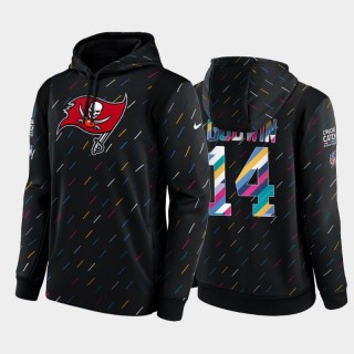 Men's Chris Godwin Buccaneers Charcoal 2021 NFL Crucial Catch Therma Pullover Hoodie
