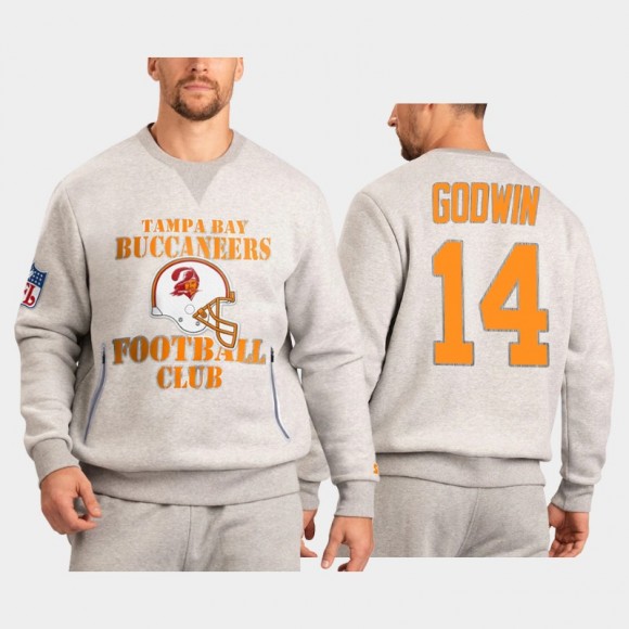 Buccaneers Chris Godwin Throwback Gray Locker Room End Zone Sweatshirt