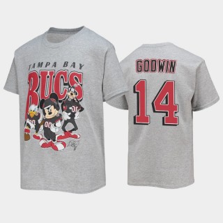 Youth Chris Godwin Buccaneers Gray Disney Mickey Huddle Up T-Shirt