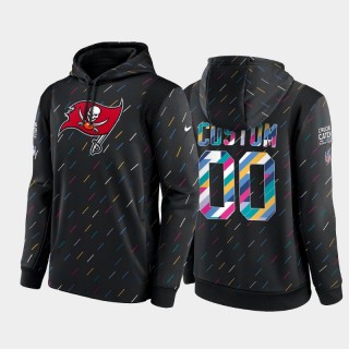 Men's Custom Buccaneers Charcoal 2021 NFL Crucial Catch Therma Pullover Hoodie
