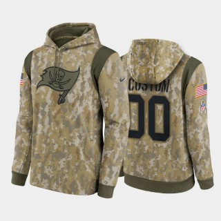 Custom Tampa Bay Buccaneers Camo 2021 Salute To Service Performance Pullover Hoodie