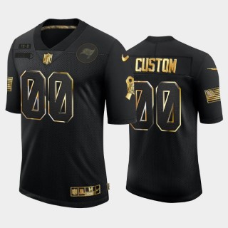 Custom Tampa Bay Buccaneers 2020 Salute to Service Golden Limited Jersey - Black