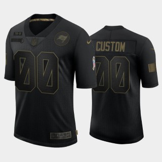 Custom Tampa Bay Buccaneers 2020 Salute to Service Limited Jersey - Black