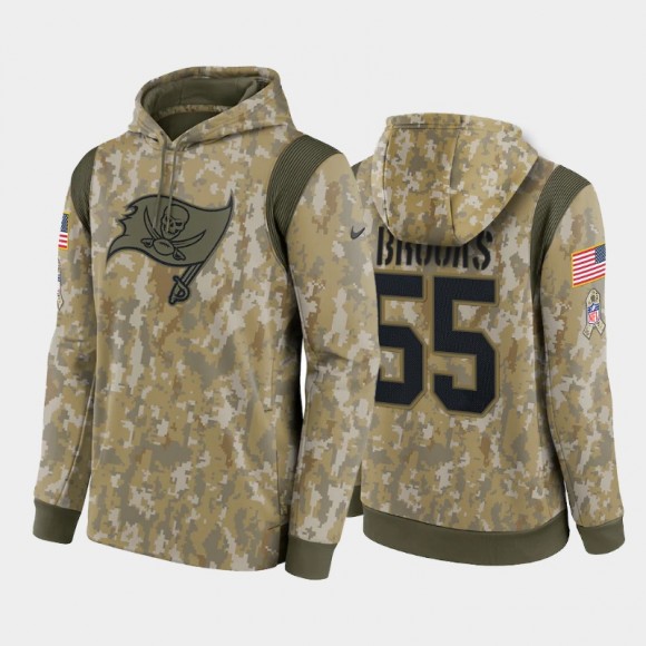 Derrick Brooks Tampa Bay Buccaneers Camo 2021 Salute To Service Retired Player Performance Hoodie