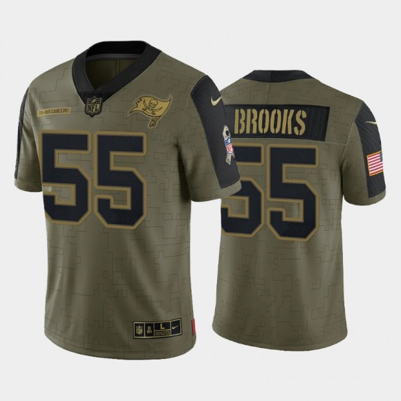 Derrick Brooks Tampa Bay Buccaneers 2021 Salute To Service Retired Player Limited Jersey - Olive