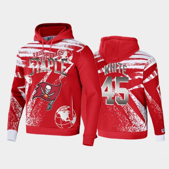 Tampa Bay Buccaneers Devin White Red All Over Print Pullover Hoodie