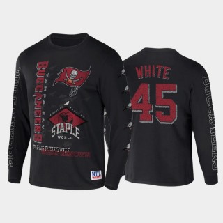 Tampa Bay Buccaneers Devin White World Renowned Long Sleeve T-Shirt - Black