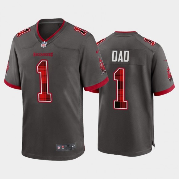 Tampa Bay Buccaneers Fathers Day Gift Number One Dad Pewter Game Jersey
