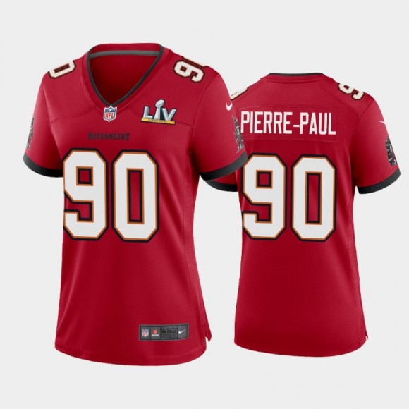 Women's Buccaneers Jason Pierre-Paul Red Super Bowl LV Game Jersey