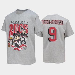 Youth Joe Tryon-Shoyinka Buccaneers Gray Disney Mickey Huddle Up T-Shirt