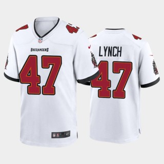 Buccaneers #47 John Lynch Game Retired Player Jersey - White