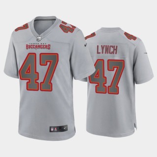 Tampa Bay Buccaneers #47 John Lynch Gray Atmosphere Game Retired Player Jersey