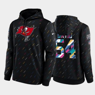 Men's Lavonte David Buccaneers Charcoal 2021 NFL Crucial Catch Therma Pullover Hoodie