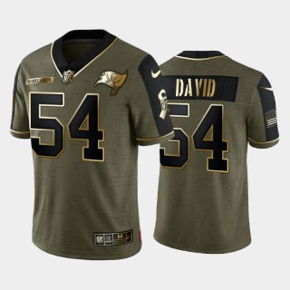 Buccaneers Lavonte David 2021 Salute To Service Golden Limited Jersey - Olive