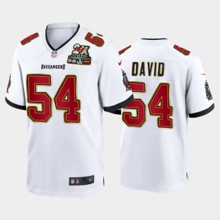 Buccaneers #54 Lavonte David 2X Super Bowl Champions Patch Game Jersey - White