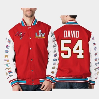 Buccaneers Lavonte David Super Bowl LV Commemorative Jacket - Red White