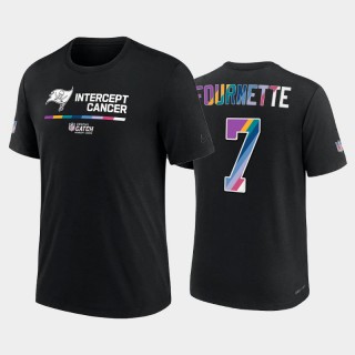 Men's Leonard Fournette Buccaneers Black 2022 NFL Crucial Catch Performance T-Shirt
