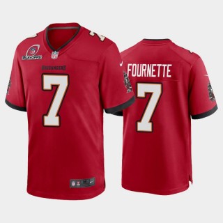 Buccaneers Leonard Fournette 2021 NFL Playoffs Patch Red Game Jersey