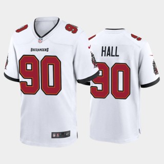 Logan Hall #90 Buccaneers White 2022 NFL Draft Game Jersey