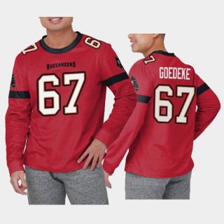 Tampa Bay Buccaneers Luke Goedeke Game Day Name Number Long Sleeve T-Shirt - Red
