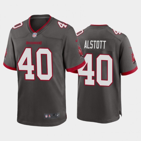 Buccaneers #40 Mike Alstott Game Retired Player Jersey - Pewter