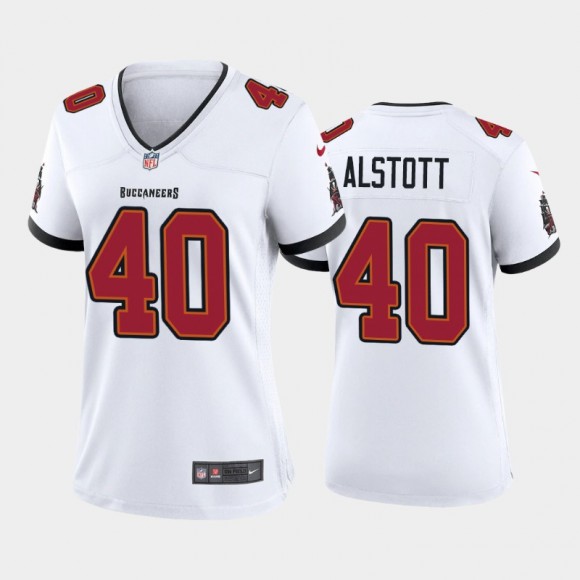 Women's Mike Alstott Tampa Bay Buccaneers White Game Retired Player Jersey