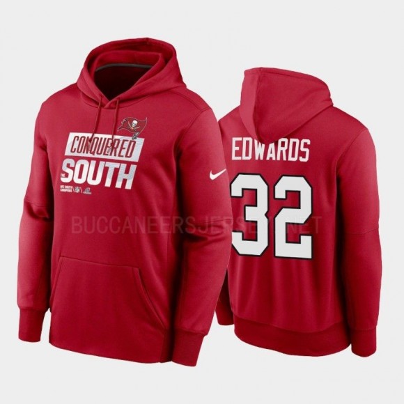 Mike Edwards Tampa Bay Buccaneers Red 2022 Division Champions Locker Room Hoodie