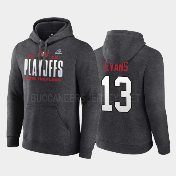 Mike Evans Tampa Bay Buccaneers Charcoal 2022 NFL Playoffs Our Time Hoodie