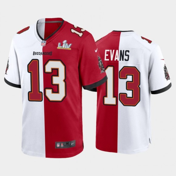 Buccaneers Mike Evans Super Bowl LV Champions Split Game Jersey - Red White