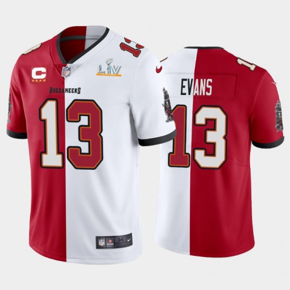 Buccaneers Mike Evans Super Bowl LV Champions Split Limited Jersey - Red White