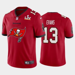 Mike Evans Buccaneers Red Super Bowl LV Champions Primary Logo Vapor Limited Jersey