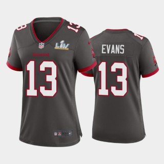 Women's Buccaneers Mike Evans Pewter Super Bowl LV Game Jersey