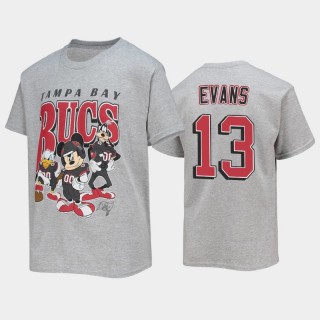 Youth Mike Evans Buccaneers Gray Disney Mickey Huddle Up T-Shirt