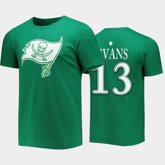 Tampa Bay Buccaneers Mike Evans Green St. Patrick's Day Icon Player T-Shirt